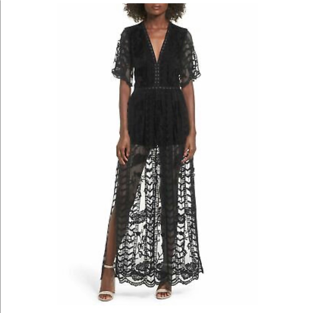 Nordstrom Socialite Black romper dress